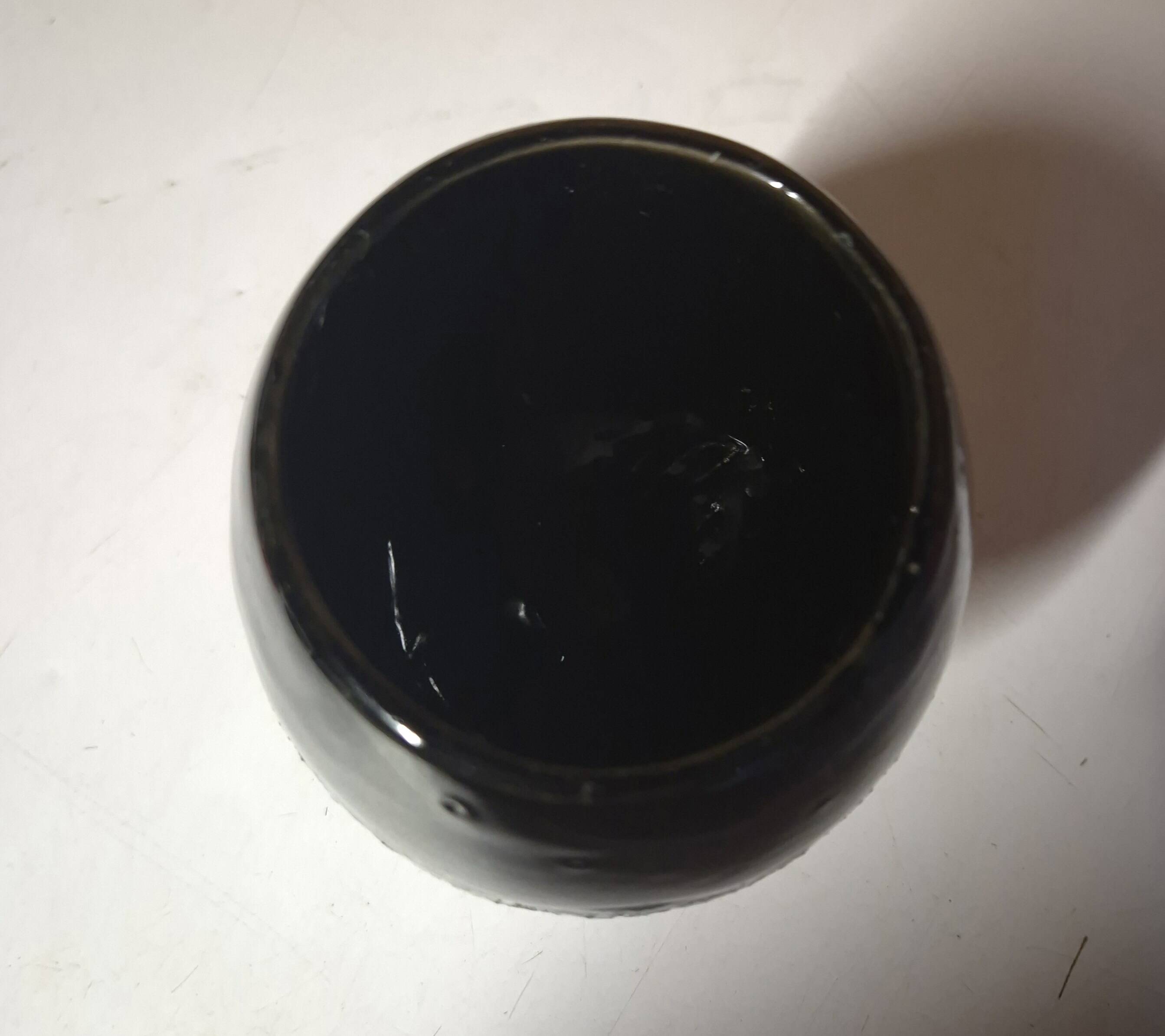 Vintage Vallauris ceramic bowl with glazed "fat lava" decoration