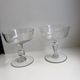 Set of 6 depicted art deco engraved crystal champagne glasses mismatched 50s