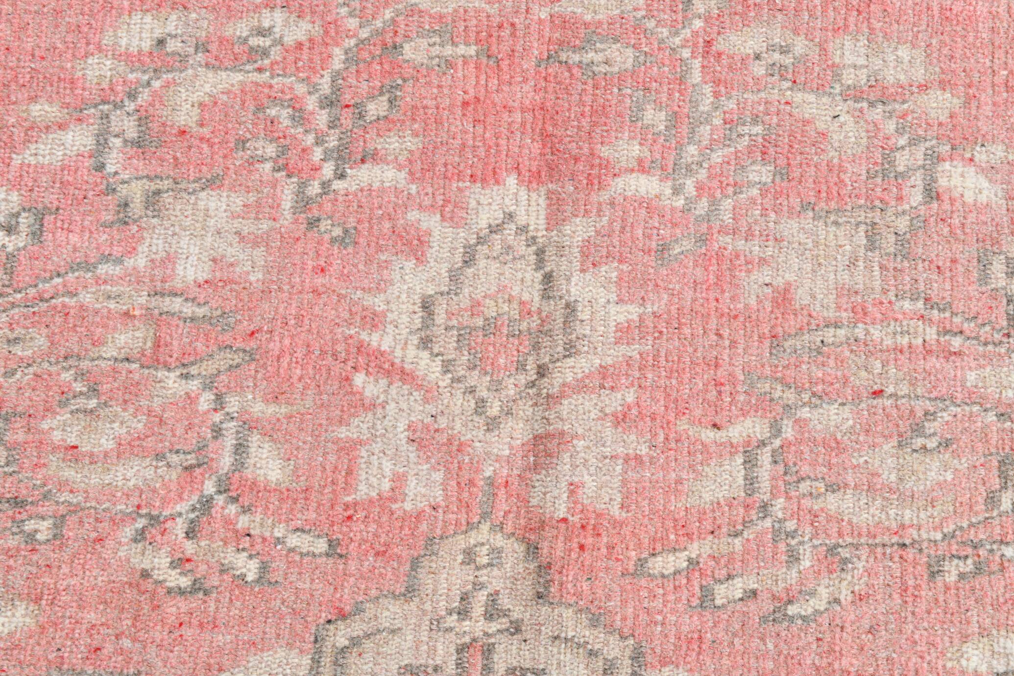 Soft Red & Beige Entryway Handmade Vintage Rug, 170x261 Cm