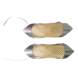 Pair of chrome wall lamp space age year 70