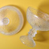 Vintage Cibulak Glass Pedestal Box by Oavel Panek: Czech Bonbon Candy Jar