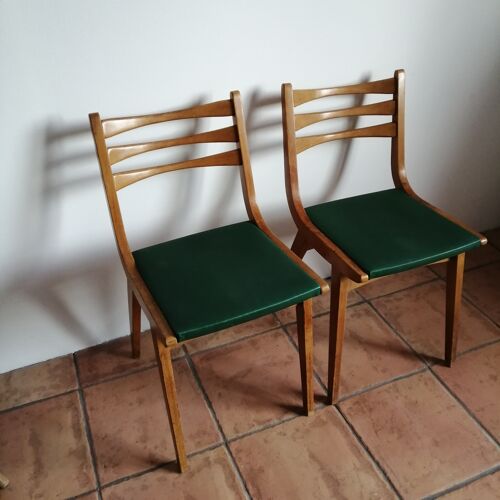 Paires de chaises années 50-60