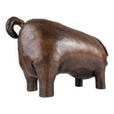 Leather pig ottoman  att dimitri omersa, 1960s