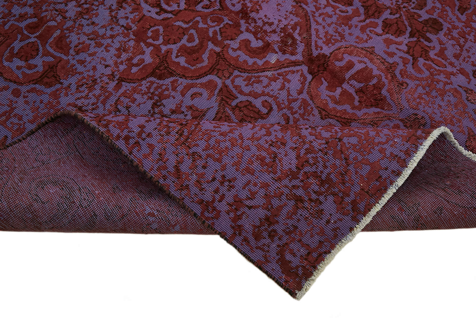 Handmade oriental contemporary 1980s 203 cm x 266 cm purple wool carpet