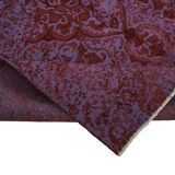 Handmade oriental contemporary 1980s 203 cm x 266 cm purple wool carpet