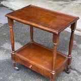 Vintage serving trolley dessert bar cart on wheels with wooden drawer m