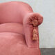 Fauteuil crapaud rose vintage