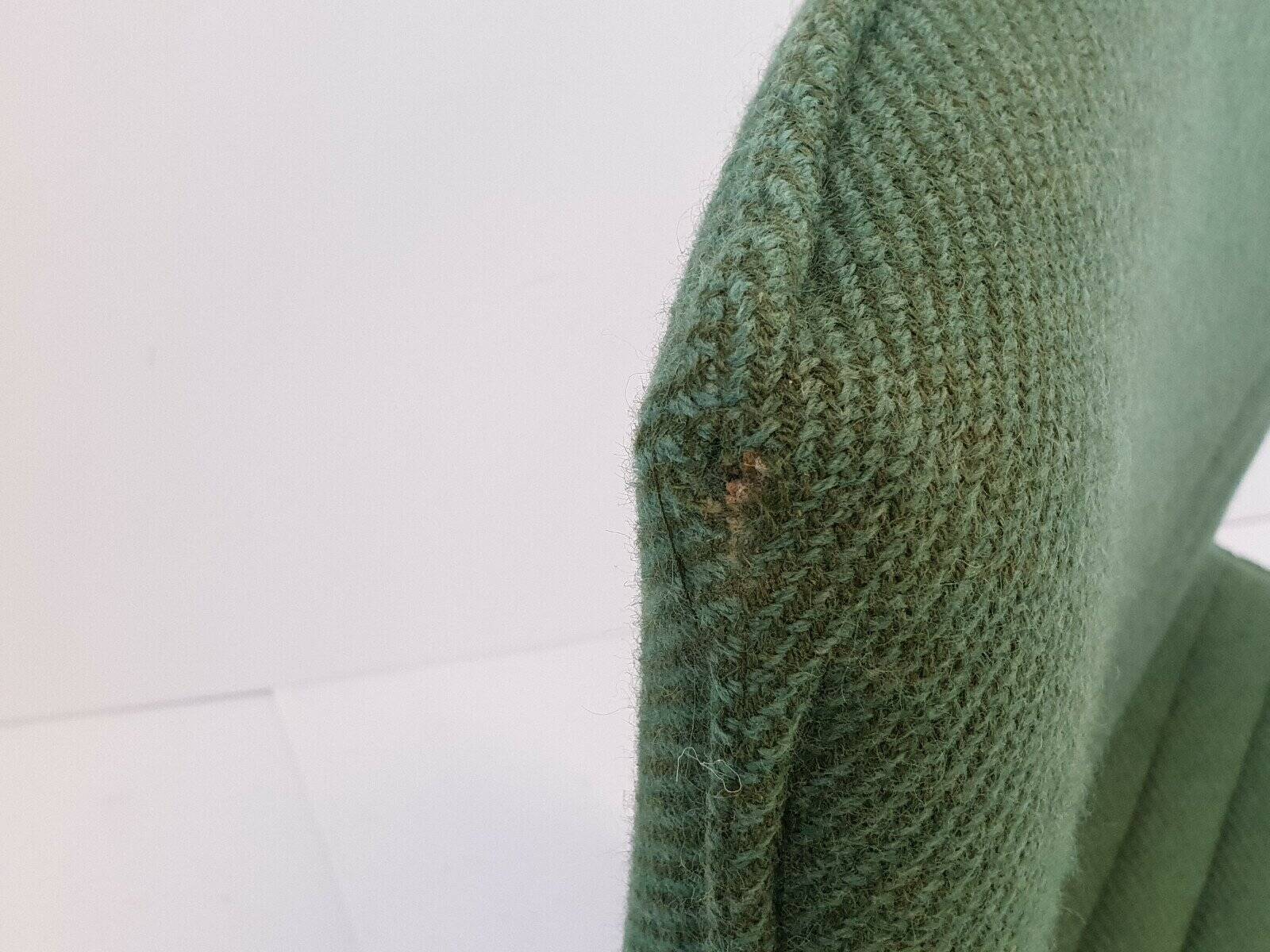 Vintage 1980s armchair in wool & steel