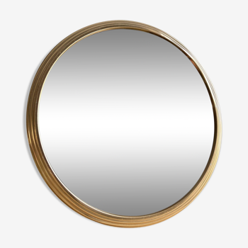 Vintage round gold mirror