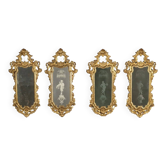Antique baroque mirrors from the mid-18th century, mercury mirror.