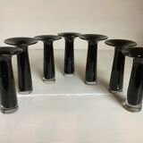 Seven glass paste candle holder vases by Maria Vinka