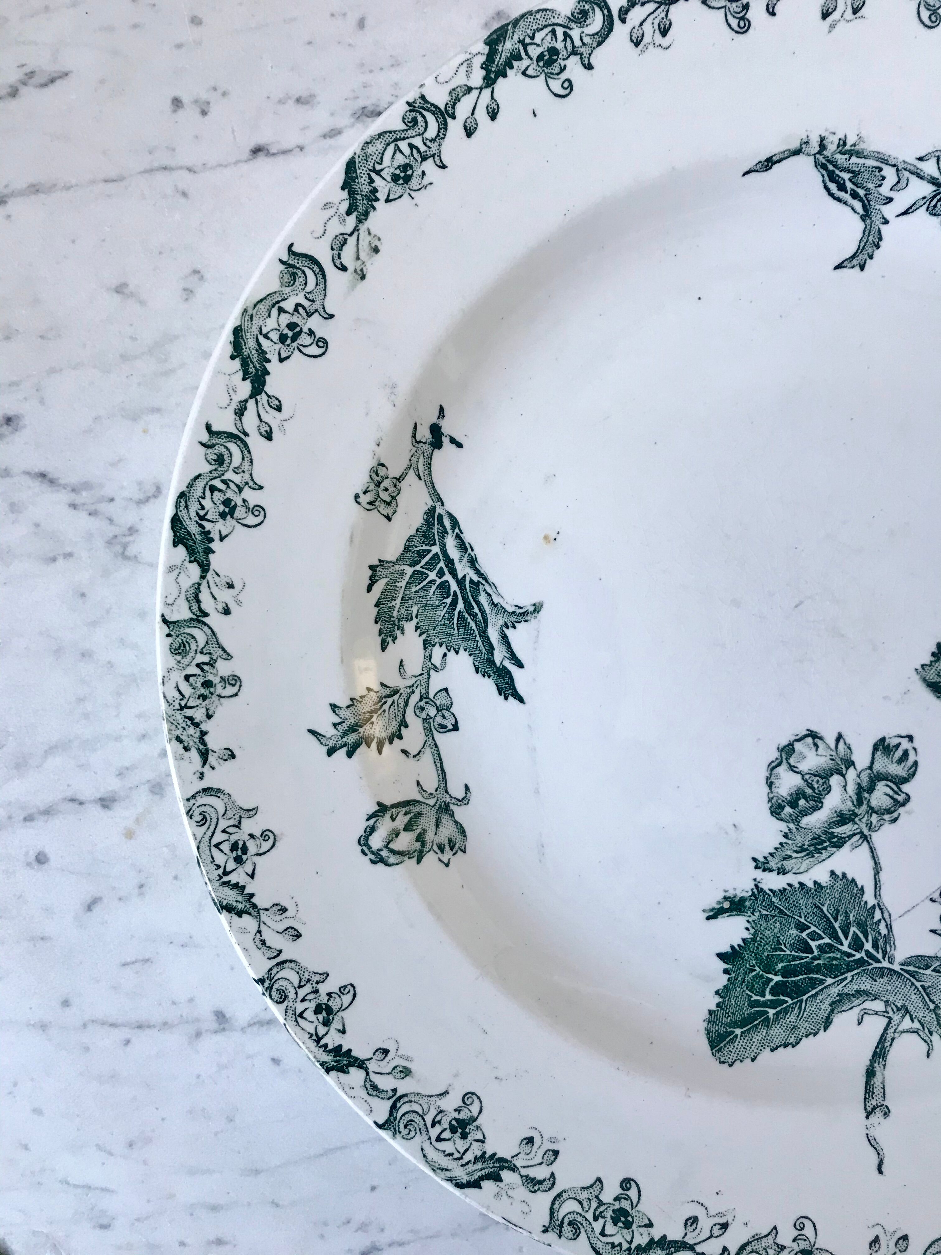 Round plate in iron earth model "richelieu" xixth