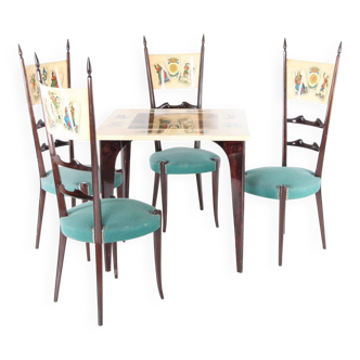 Table à jeux en parchemin