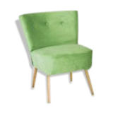 Chaise club vert, années 60-70