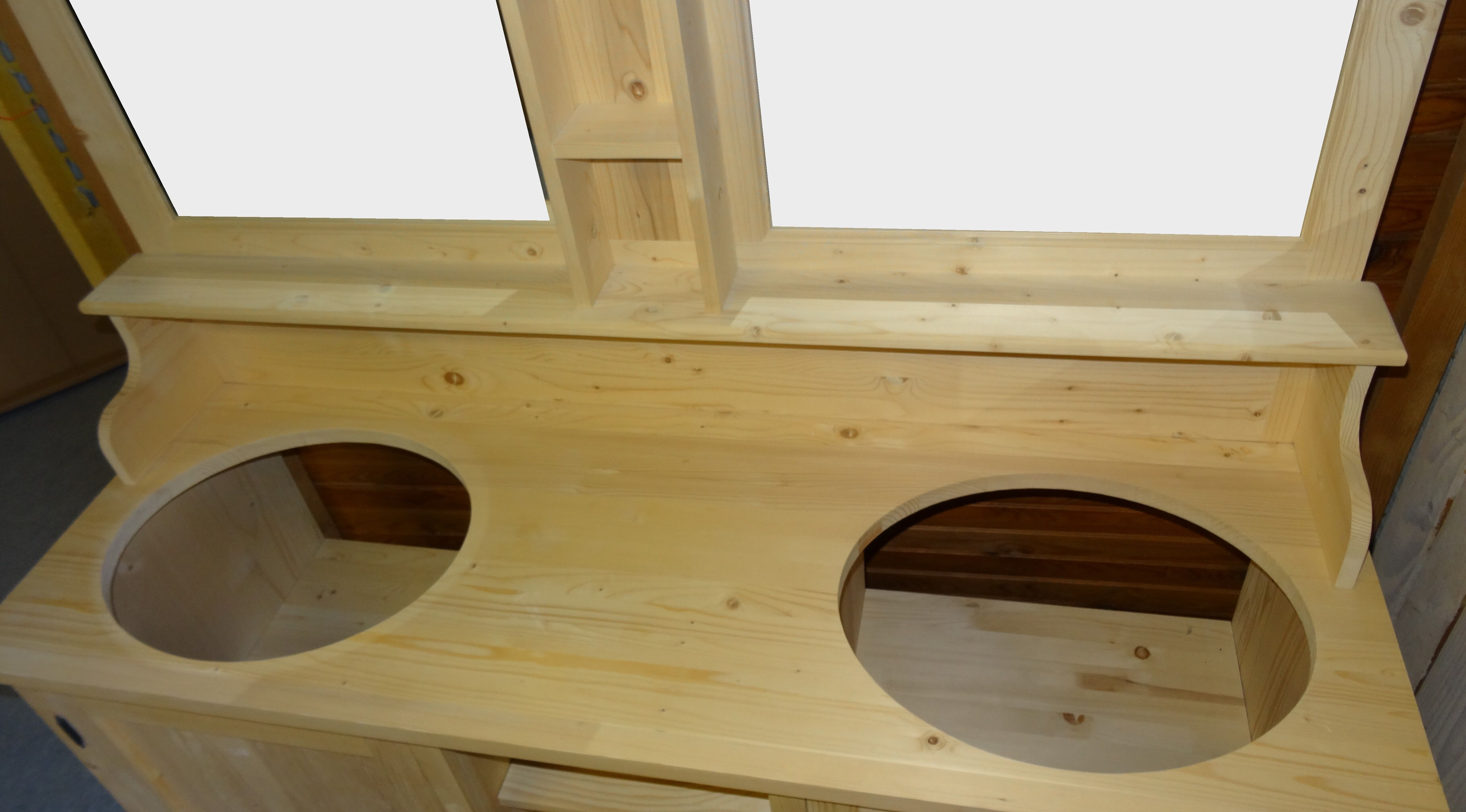 cabinet for 2 basins - 2 doors - mirror