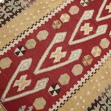 3x5 Small Size Vintage Kilim Area Rug, Ethnic Pattern Kilim, 95x143 cm