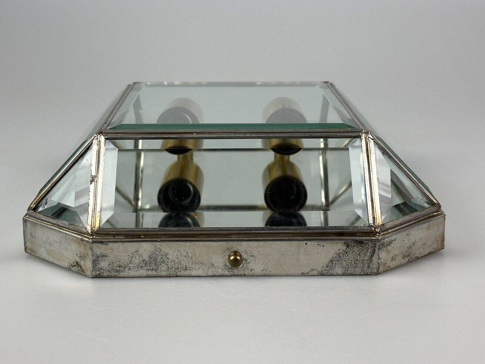 60s 70s wall lamp wall light glass & metal vintage space age design