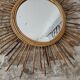 Vintage Rattan Sun Mirror 55cm 1960s