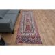 1970s Vintage Turkish Oushak Handmade Wool Cotton Pink Runner Rug 86x286