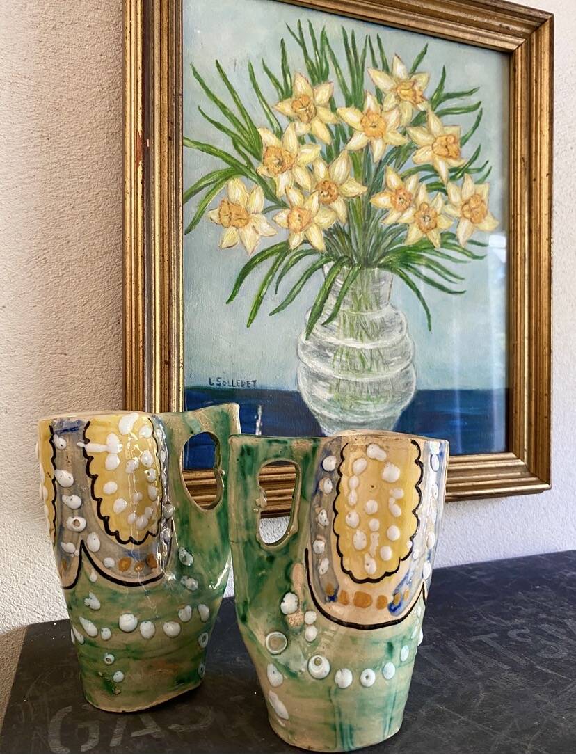 Set of Iberian ceramic mugs