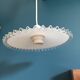 Suspension corolla glass opaline transparent serrated edge Dp 0523021