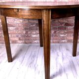Renovated art deco round dining table, Poland 1950s