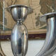 Grand chandelier modulable 5 branches (38 cm) en métal chromé 