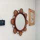 Vintage rattan flower mirror and cannage 60s/70s