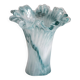 Vintage Mid-Century Murano Glass Vase in Aqua Blue, Italy, 2000s
