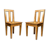 Set of 2 painted Swedish chairs