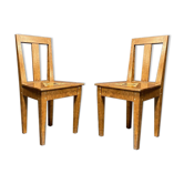 Ensemble de 2 chaises suédoises peintes