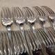 11 silver-plated table forks by Christofle Cluny with stripes