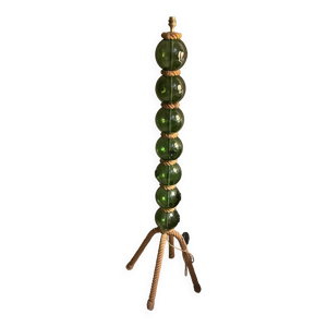 Lampadaire vintage en corde et