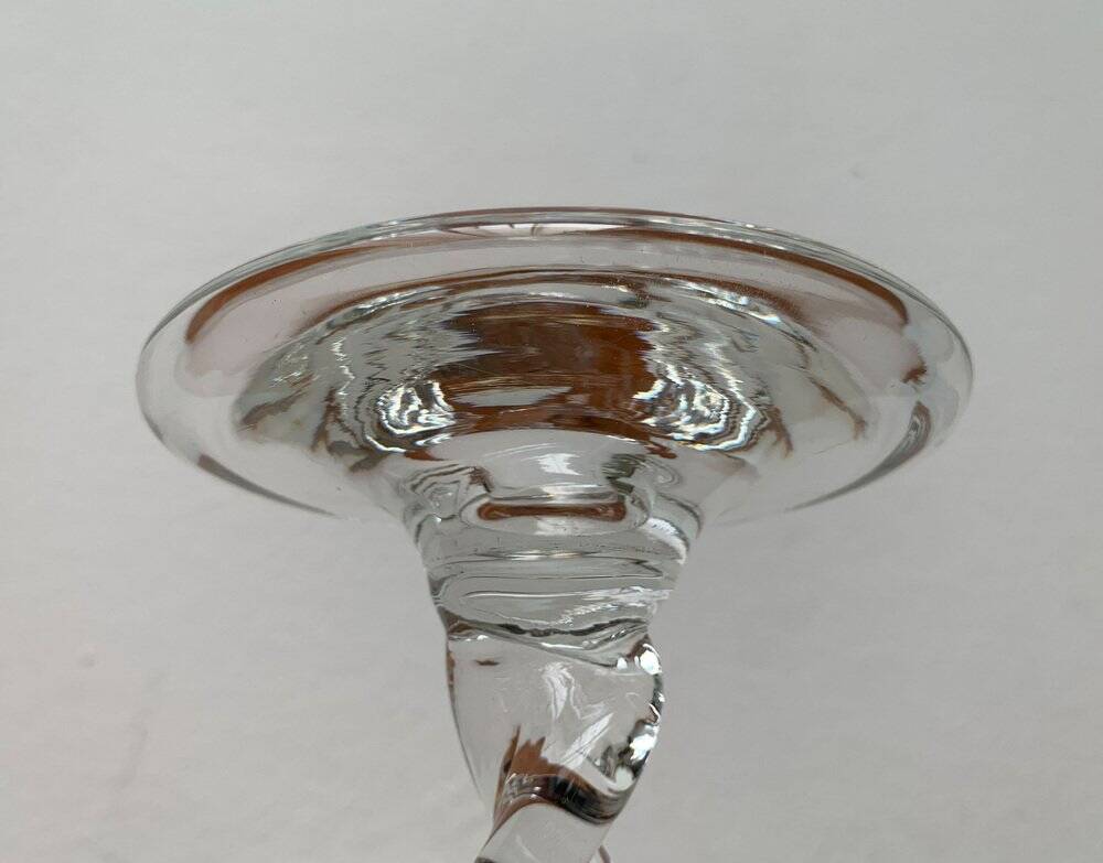 Chandelier vintage en verre torsadé, années 1970