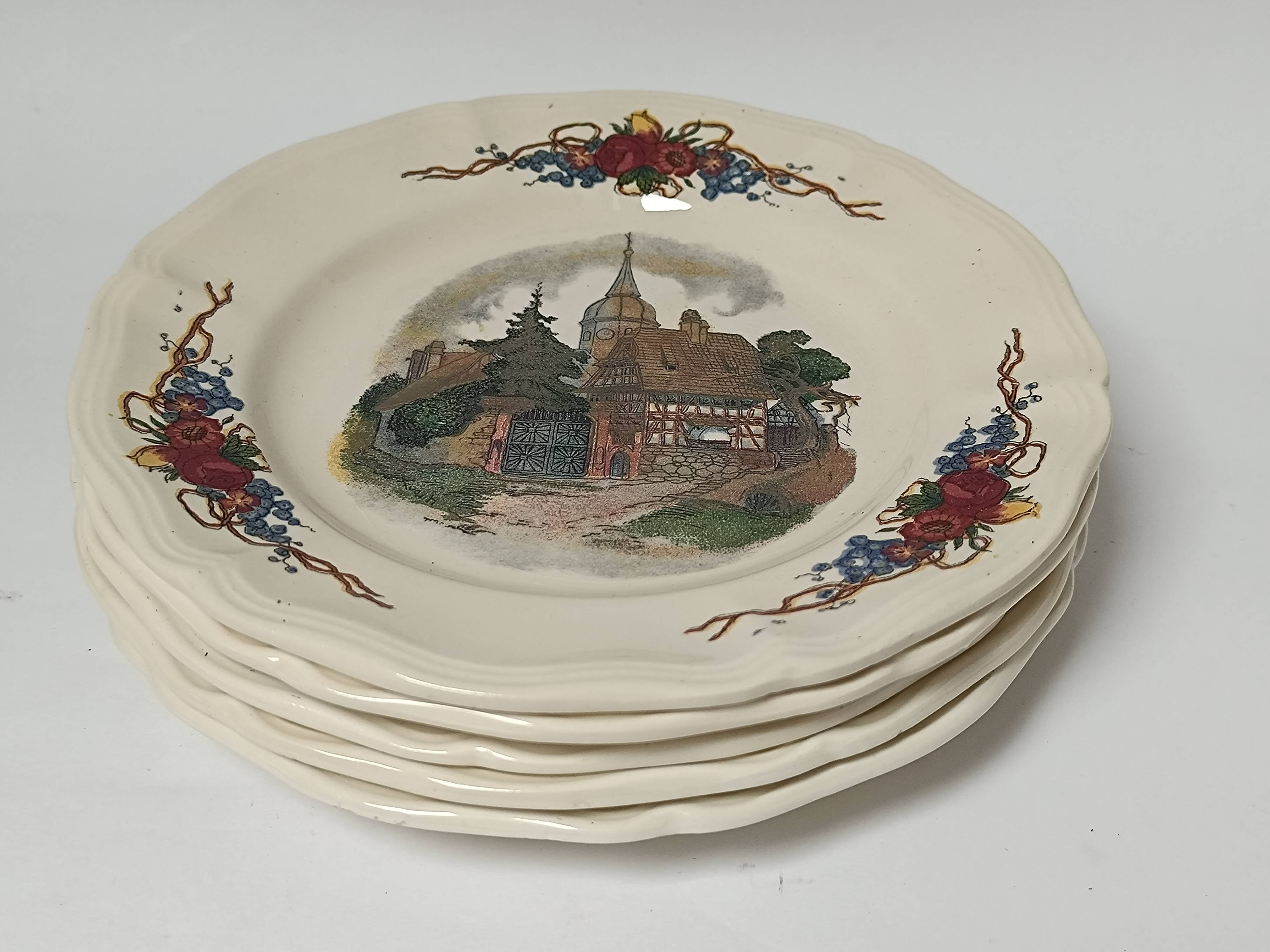 Assiettes à dessert Sarreguemines Obernai