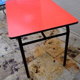 Red formica bistro table