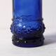 Bouteille décorative en verre bleu cobalt avec bouchon en liège / Espagne / Années 1990