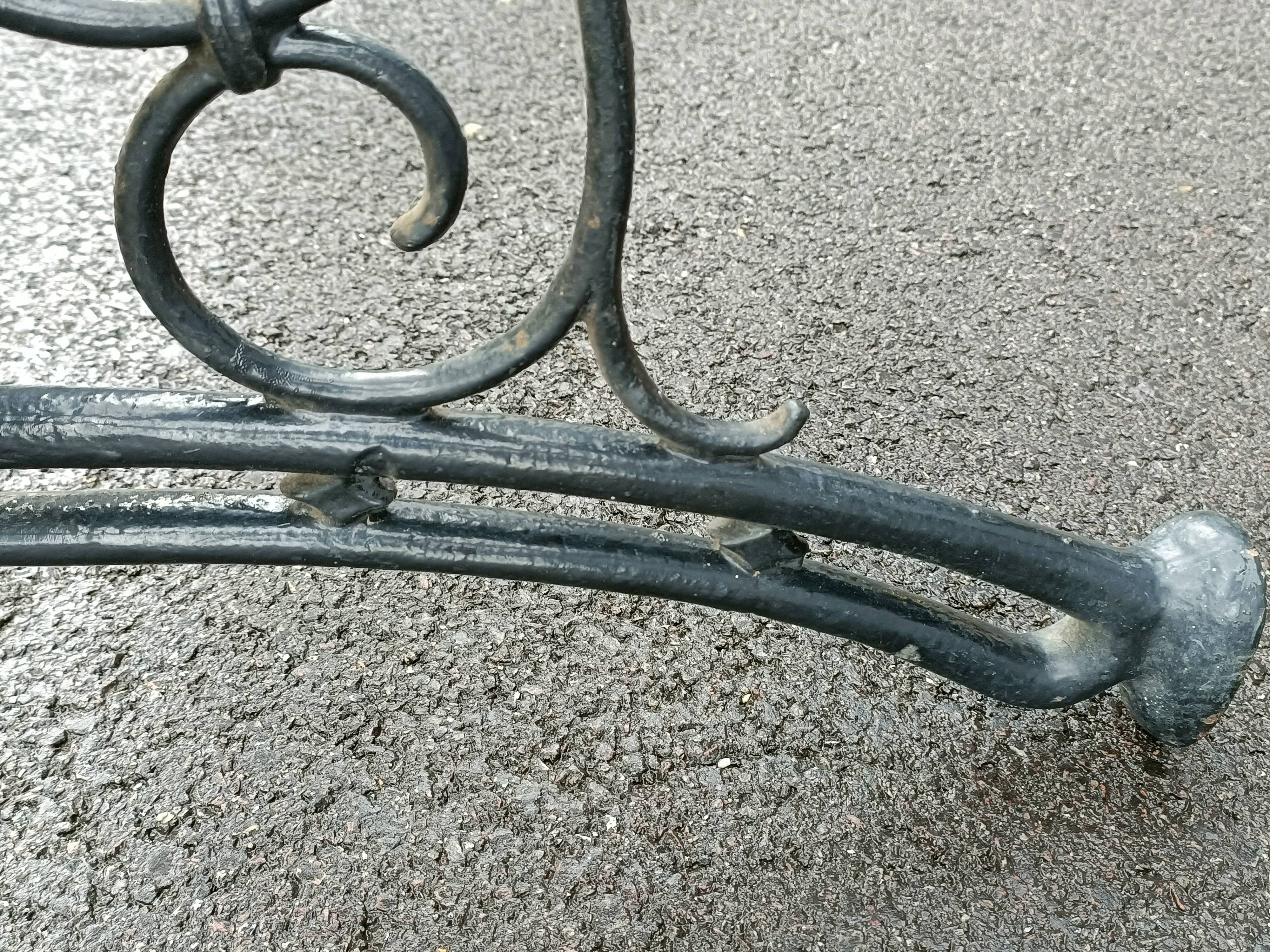 Old garden bench cast iron legs
