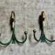 Rare set of swan neck coat hooks with mirror frame attributed to Maison Jansen, France, 1950s.