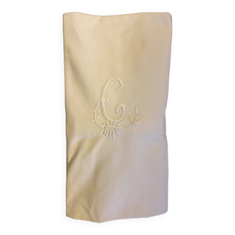 Old bolster embroidered and numbered c