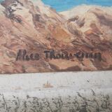 Oil on panel by alice thouvenin 1960