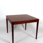 Scandinavian coffee table in exotic wood, around 1960.