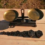 Old scale with weight