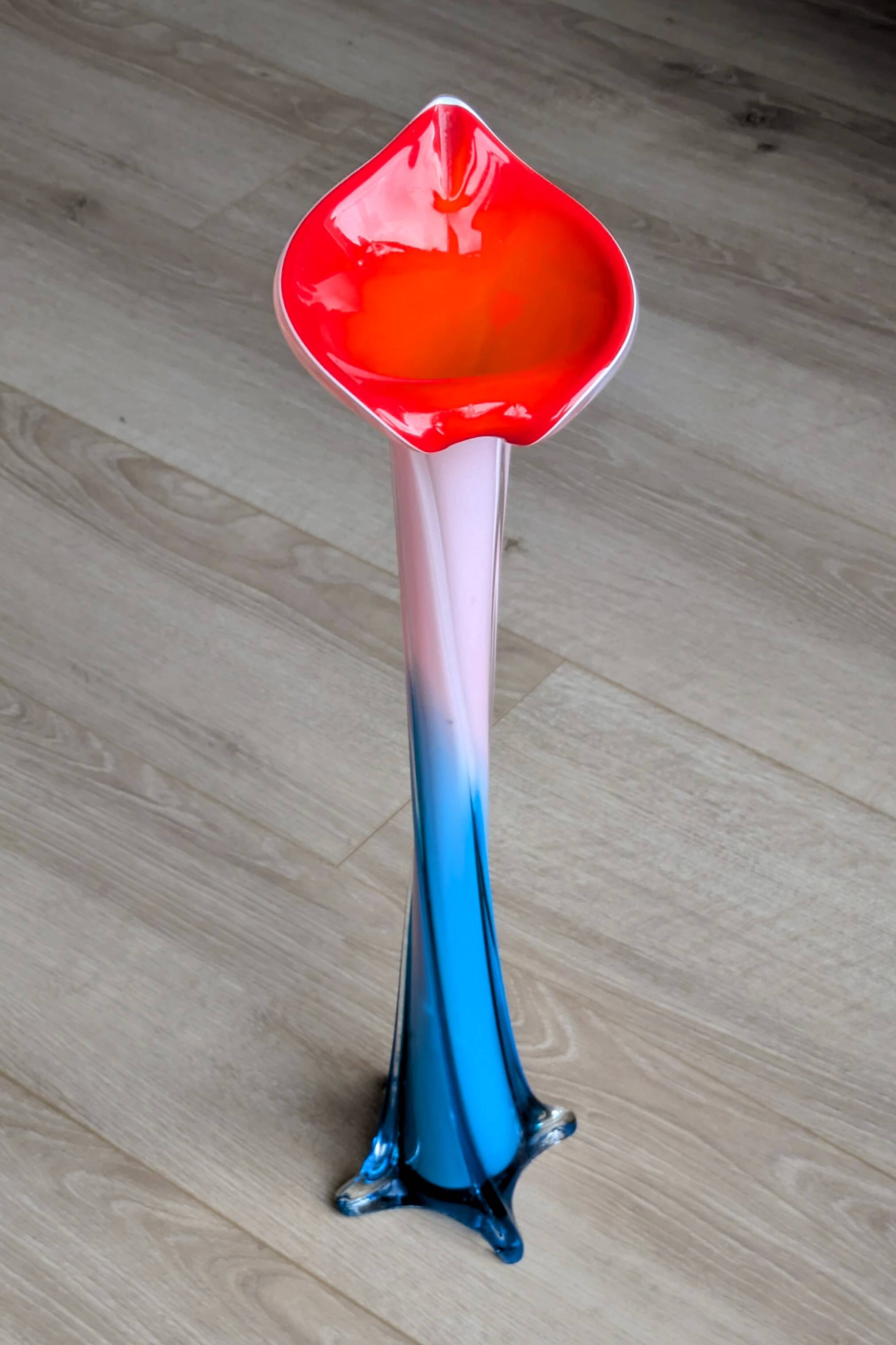 Large Artistic Blown Glass Vase  - 1960s