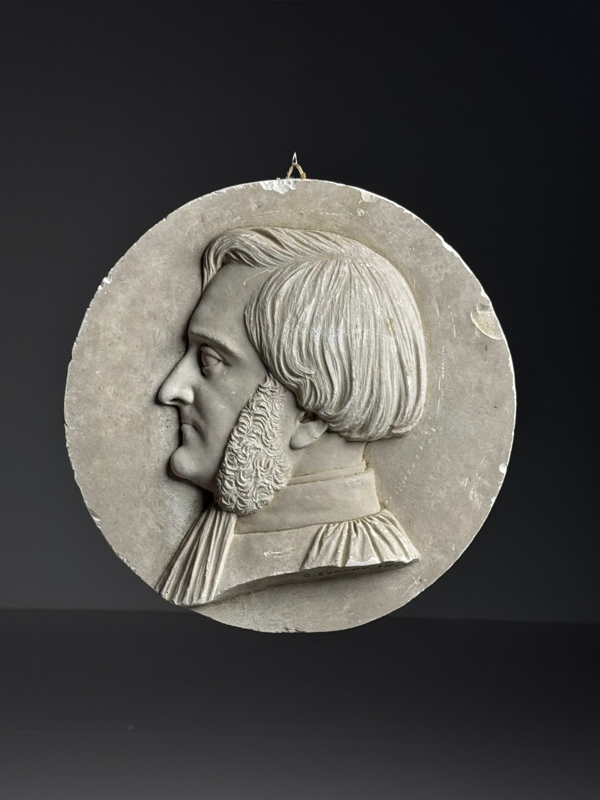 Plaque en plâtre du 19ème siècle