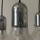 Cascade lamp with 3 glass and chrome shades by WILA, 1960s, Germany