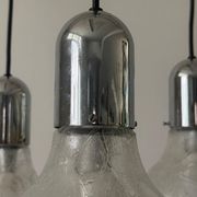 Cascade lamp with 3 glass and chrome shades by WILA, 1960s, Germany