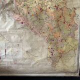 Cold war map of yugoslavia and albania vintage map 1963 linen school map