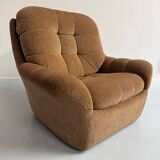Old vintage 60s fabric lounge chair