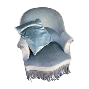 Fauteuil crapaud bleu